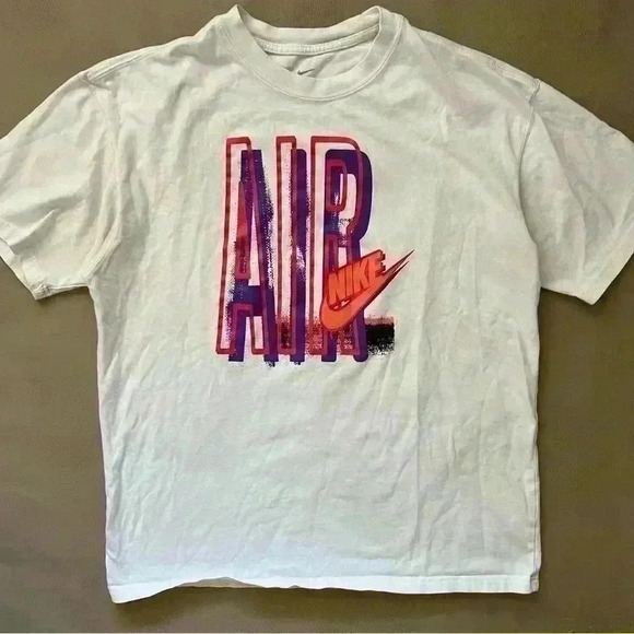 NIKE Air Logo Reissue T-Shirt M White Red Purple Max Retro 90's Loose - Picture 3 of 11